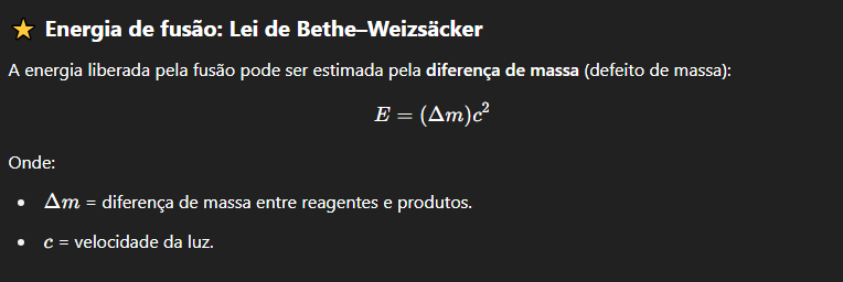 lei de energia de fusão