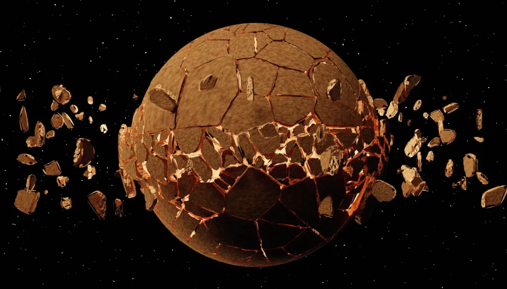 planeta despedaçado